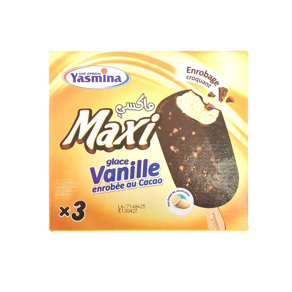 Yasmina bâtonnets de glace maxi vanille 3x80ml