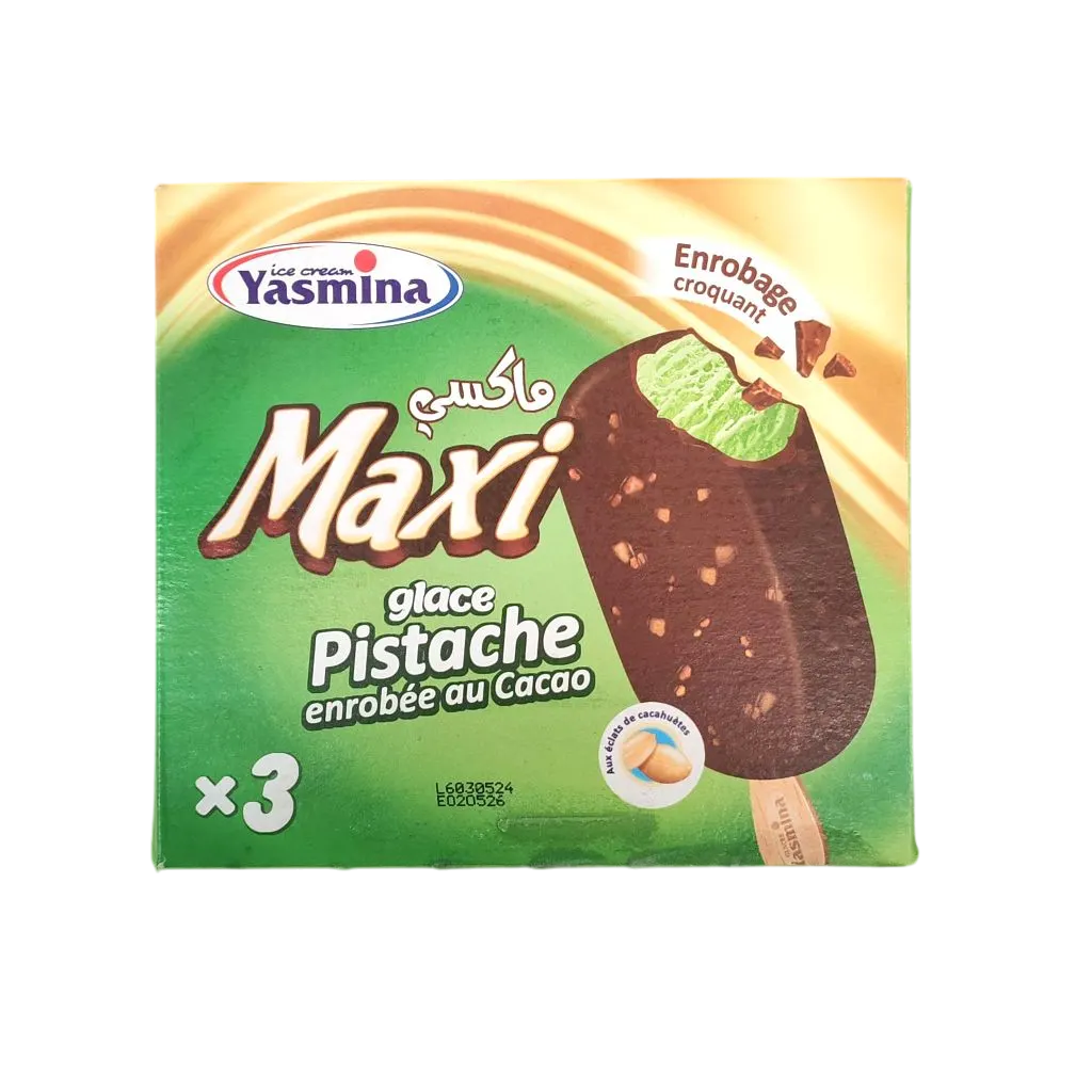 Yasmina bâtonnets de glace maxi pistache 3x80ml