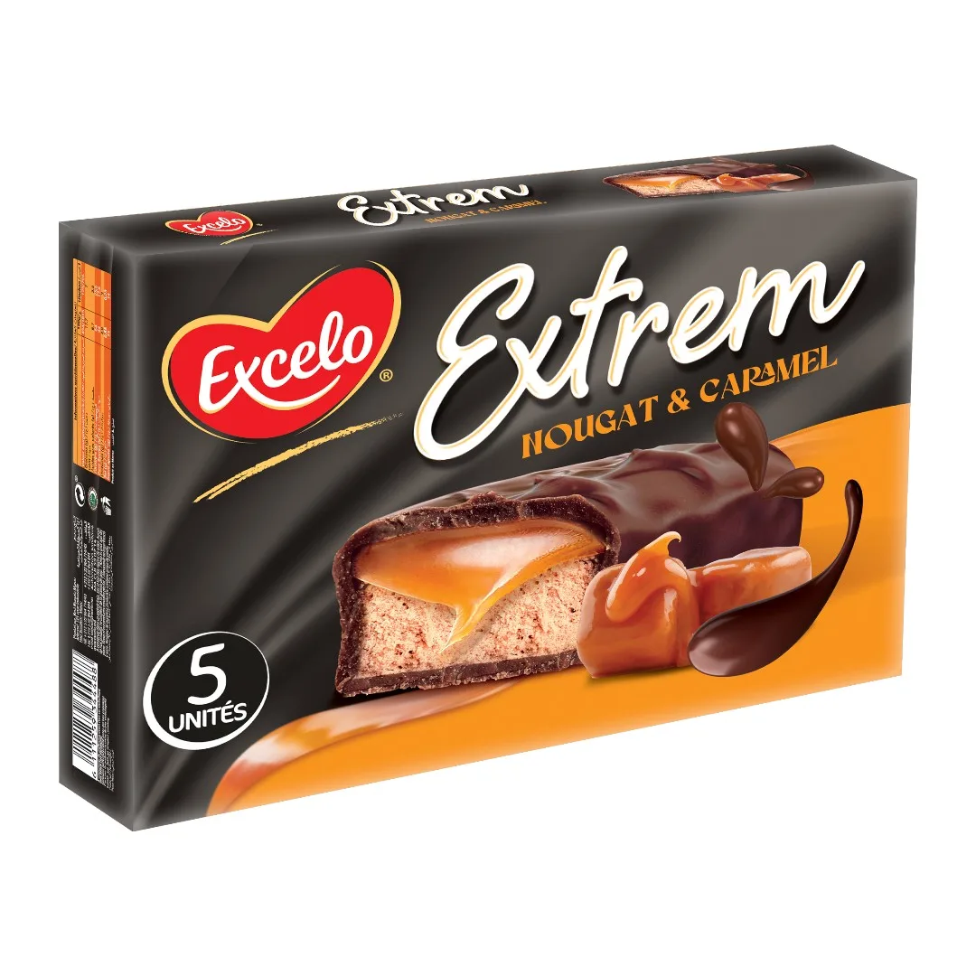Barre nougat et caramel Extrem 36g x5 unités - EXCELO
