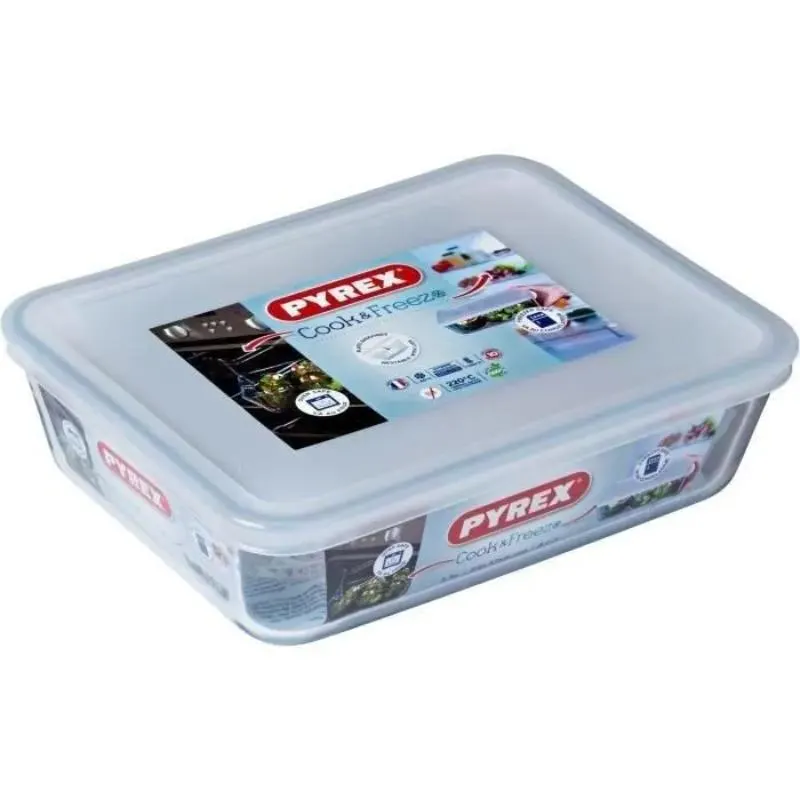 Plat rectangulaire 1.6L + couvercle 242P - PYREX