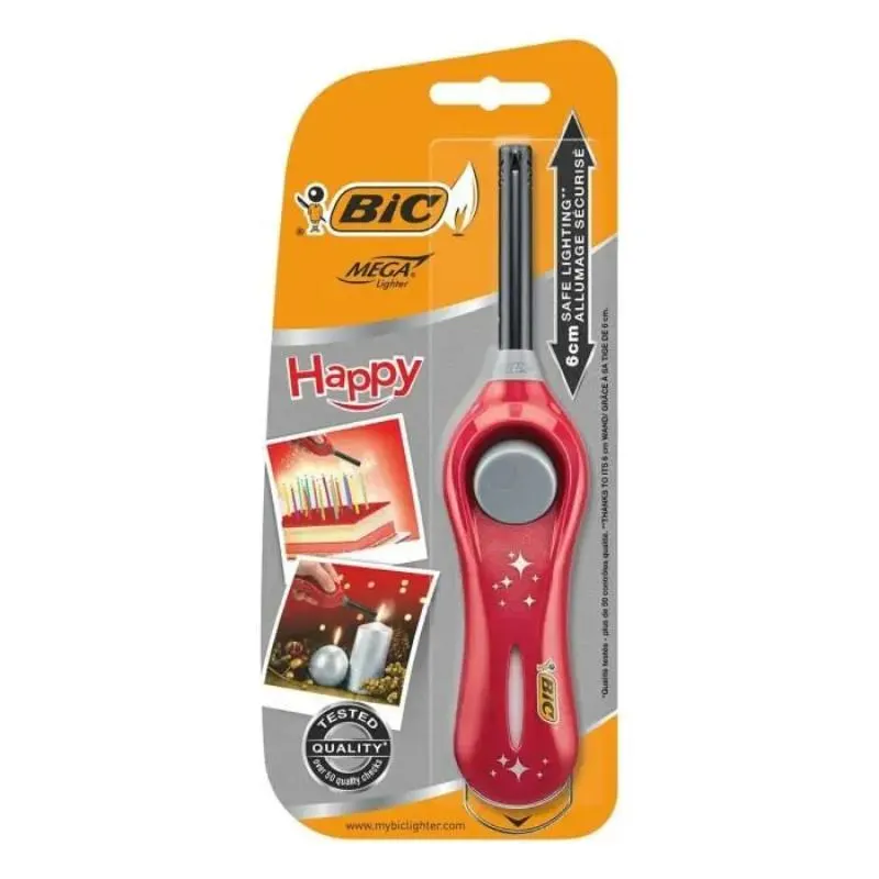 Allume Gaz Megalighter Happy Blister De 1 BIC