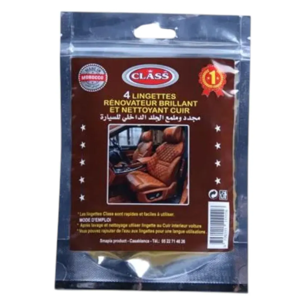 Lingettes Rénovateur Brillant Et Nettoyant Cuir X