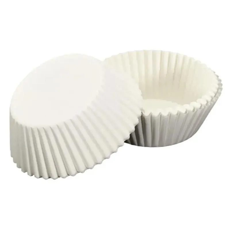 120 Caissettes En Papier Blanc 4.5Cm M24