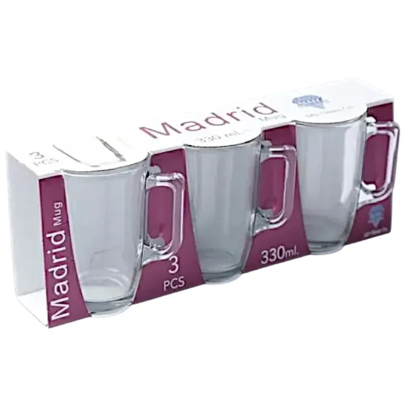 3 Mug Madrid 300Ml Mg089P