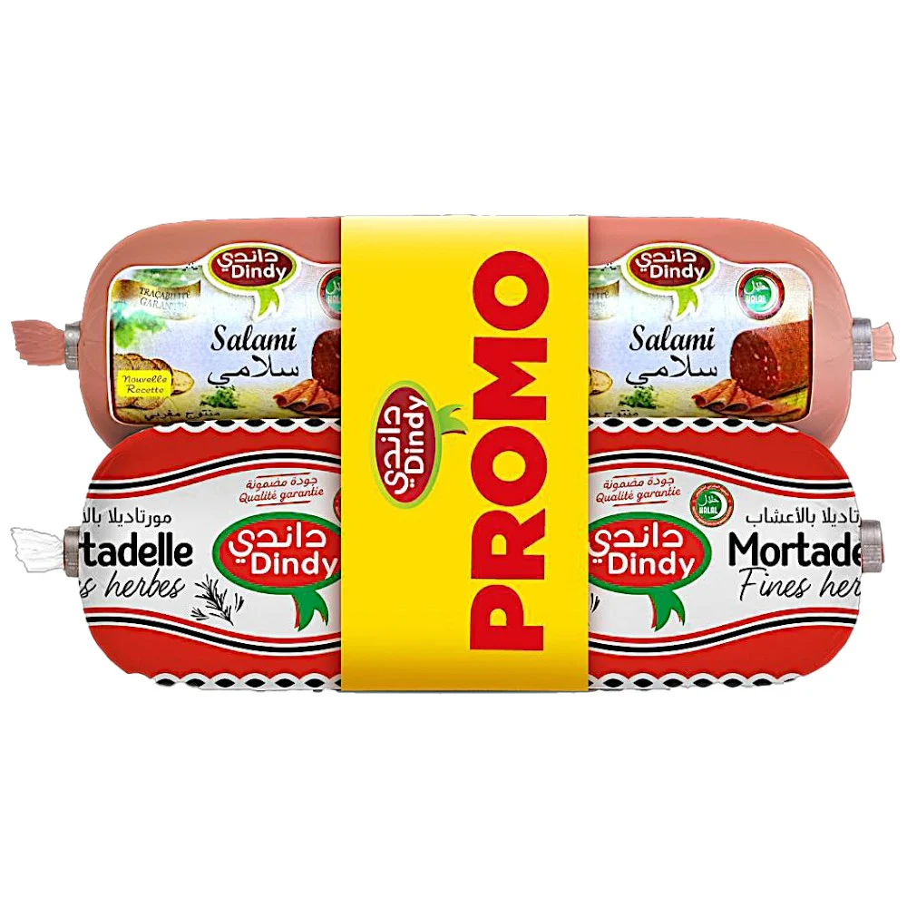 Salami 380g + mortadelle aux fines herbes 350g - DINDY
