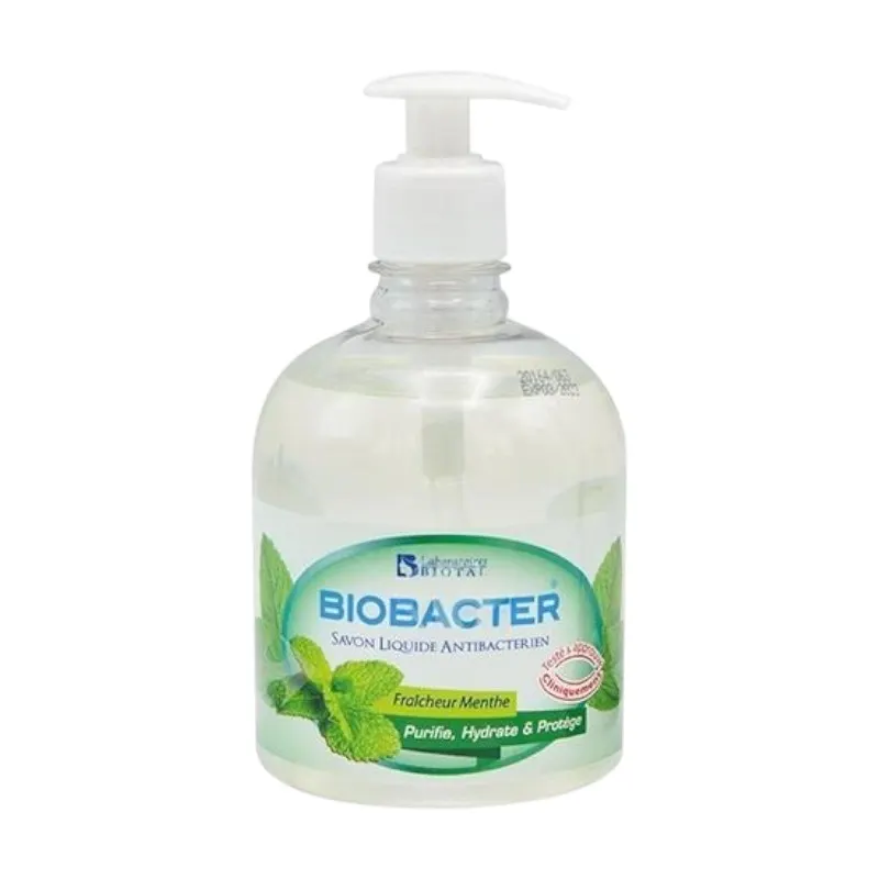 Savon liquide antibactérien Menthe 500Ml - BIOBACTER