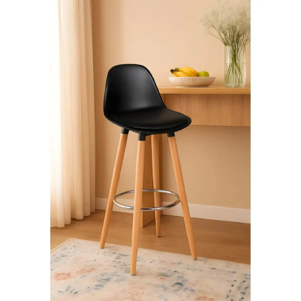 Tabouret de bar MUN650-B 45x46x92,5 noir 