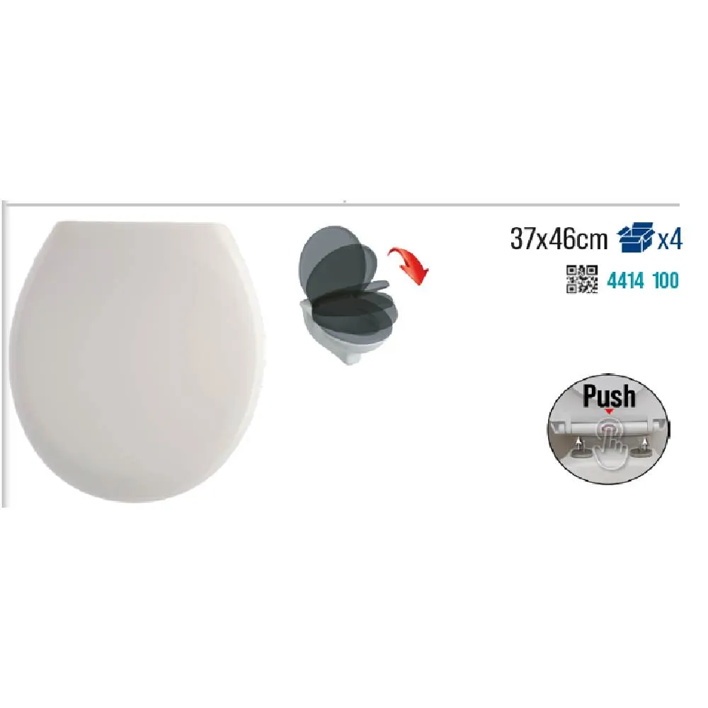 Abattant WC avec frein de chute de déclipsable - vue 2