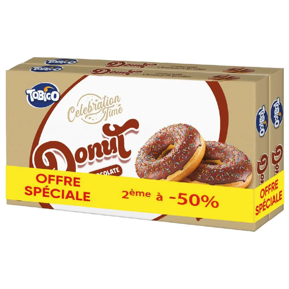 Donut chocolat 2x240g le 2ème à -50% - TOBIGO