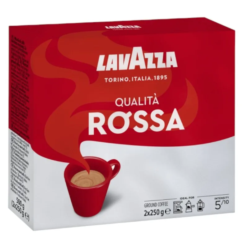 2 paquets de café moulu Qualità Rossa x250g - LAVAZA