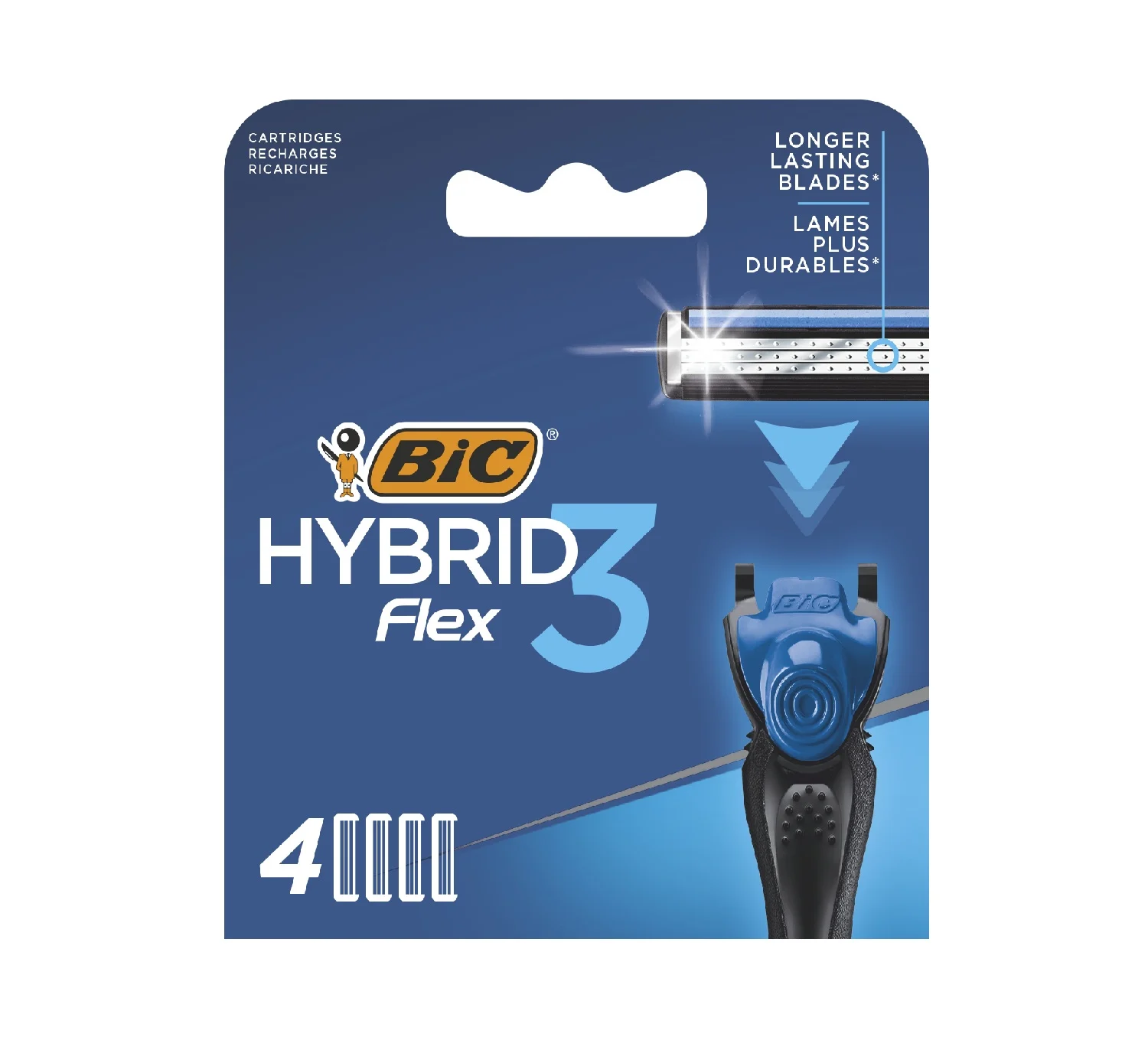 Cartouches de recharge Flex 3 Hybrid 4pièces - BIC