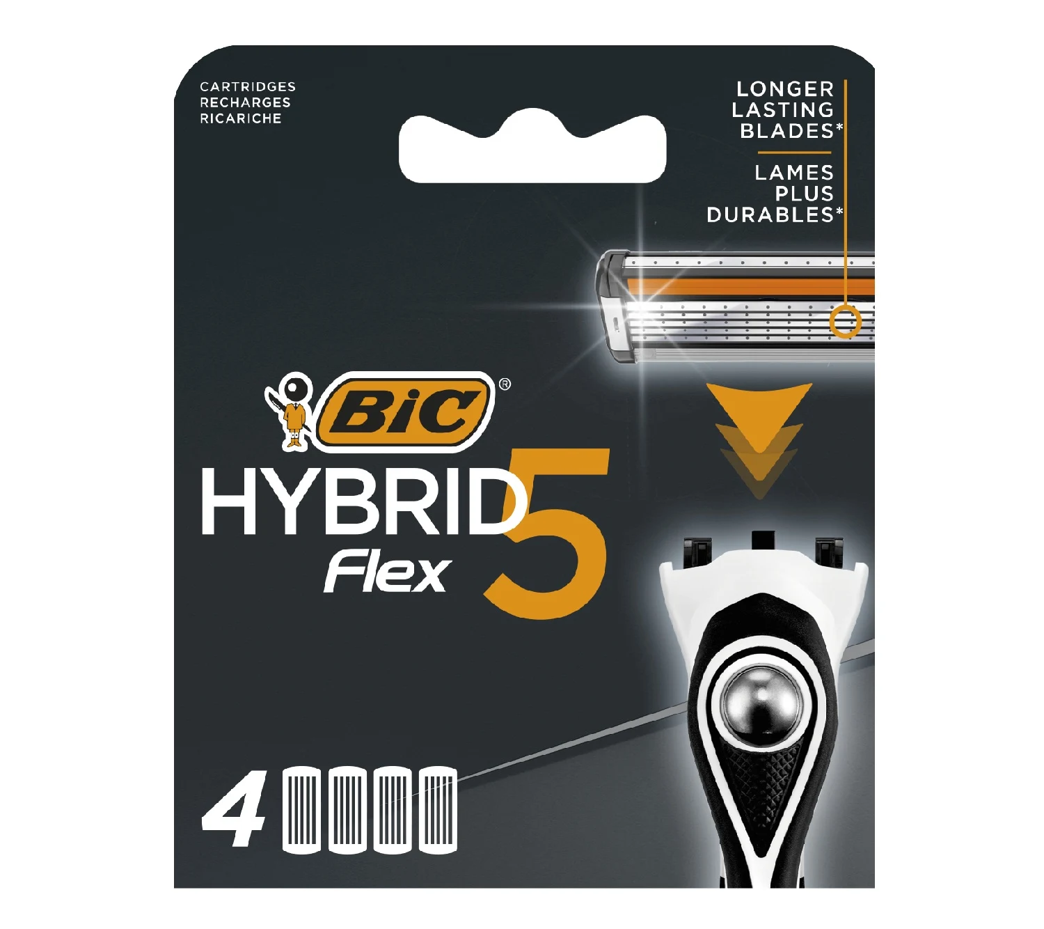 Lames de rasoir hybrides Flex5 4pièces - BIC