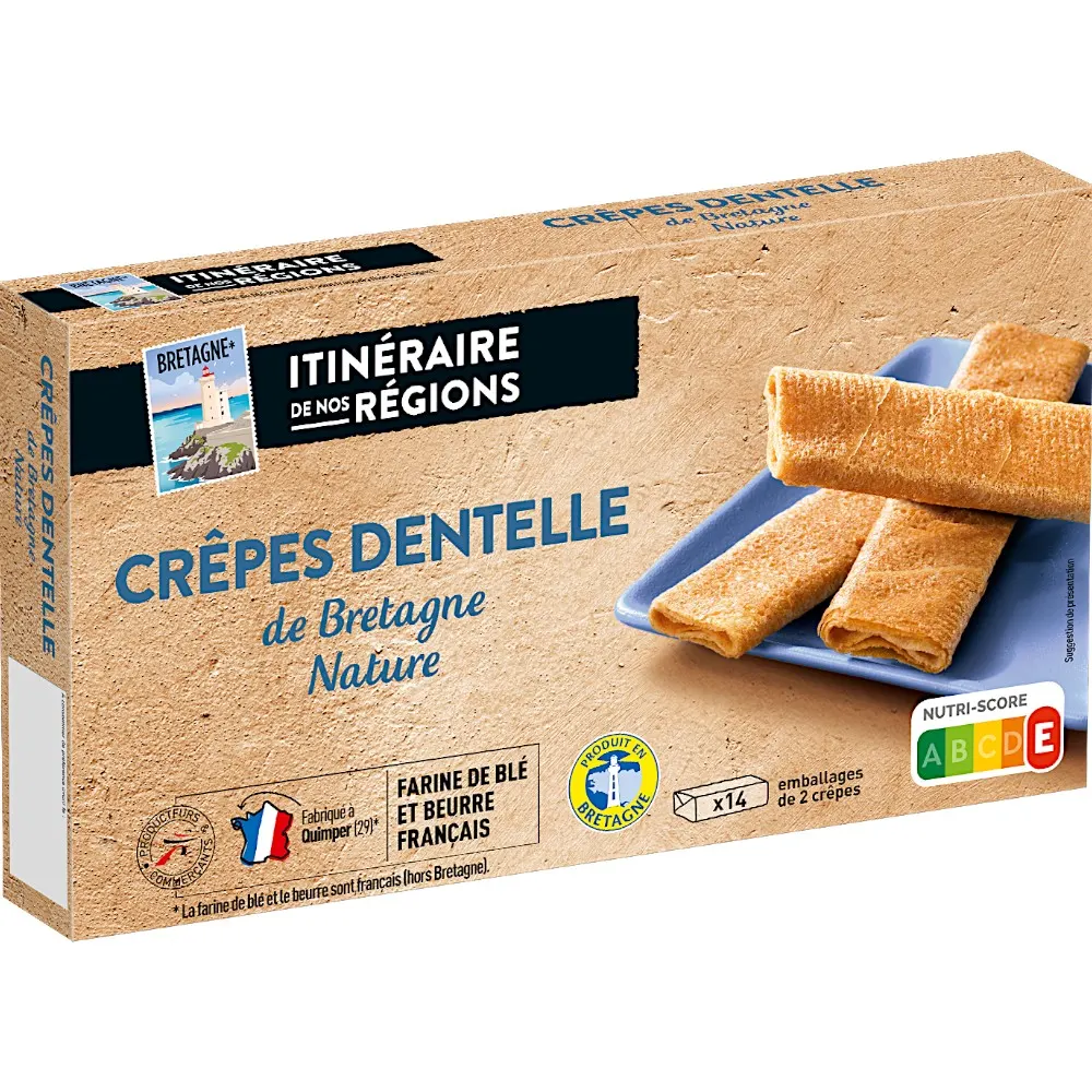 Intermarché - Crêpes dentelle nature 120g - ITINÉRAIRE DE NOS RÉGIONS