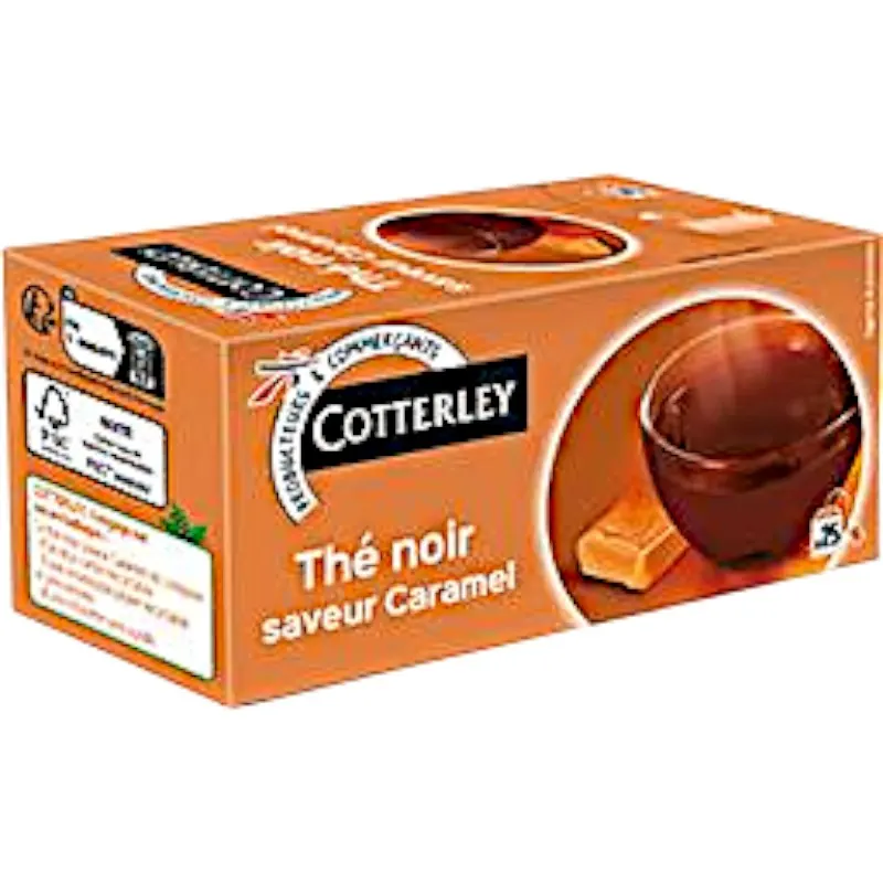 Intermarché - Thé noir saveur caramel 25 sachets x40g - COTTERLEY