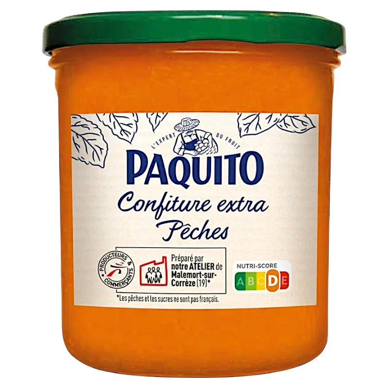 Intermarché - Confiture de pêche 370g - PAQUITO