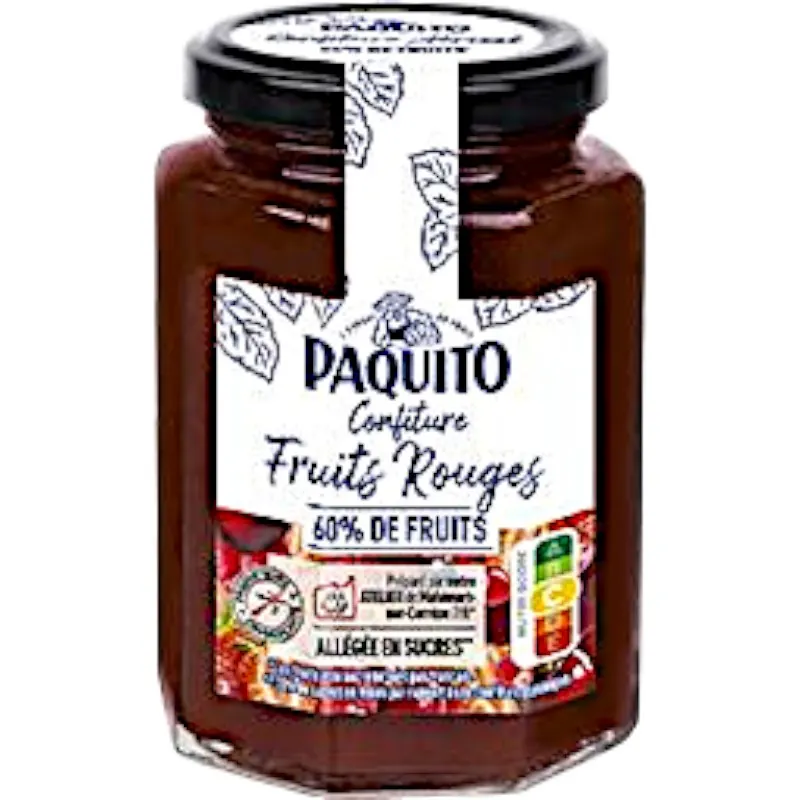 Intermarché - Confiture de fruits rouges allégée en sucre 60%  - 310g - PAQUITO