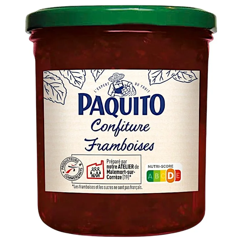 Intermarché - Confiture de framboises 370g - PAQUITO