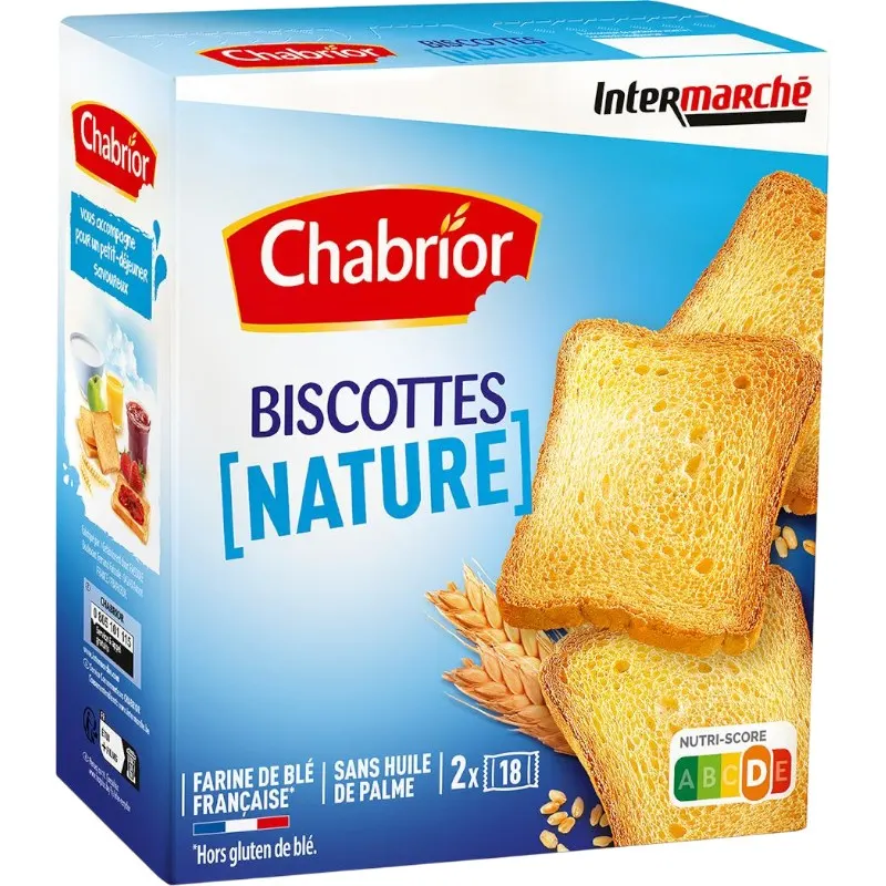 Biscottes nature x36 tranches 300g - CHABRIOR