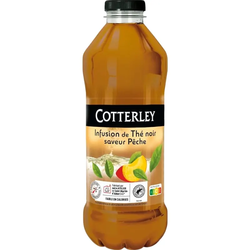 Intermarché - Boisson infusion de thé noir parfum pêche en Pet 1L - COTTERLEY