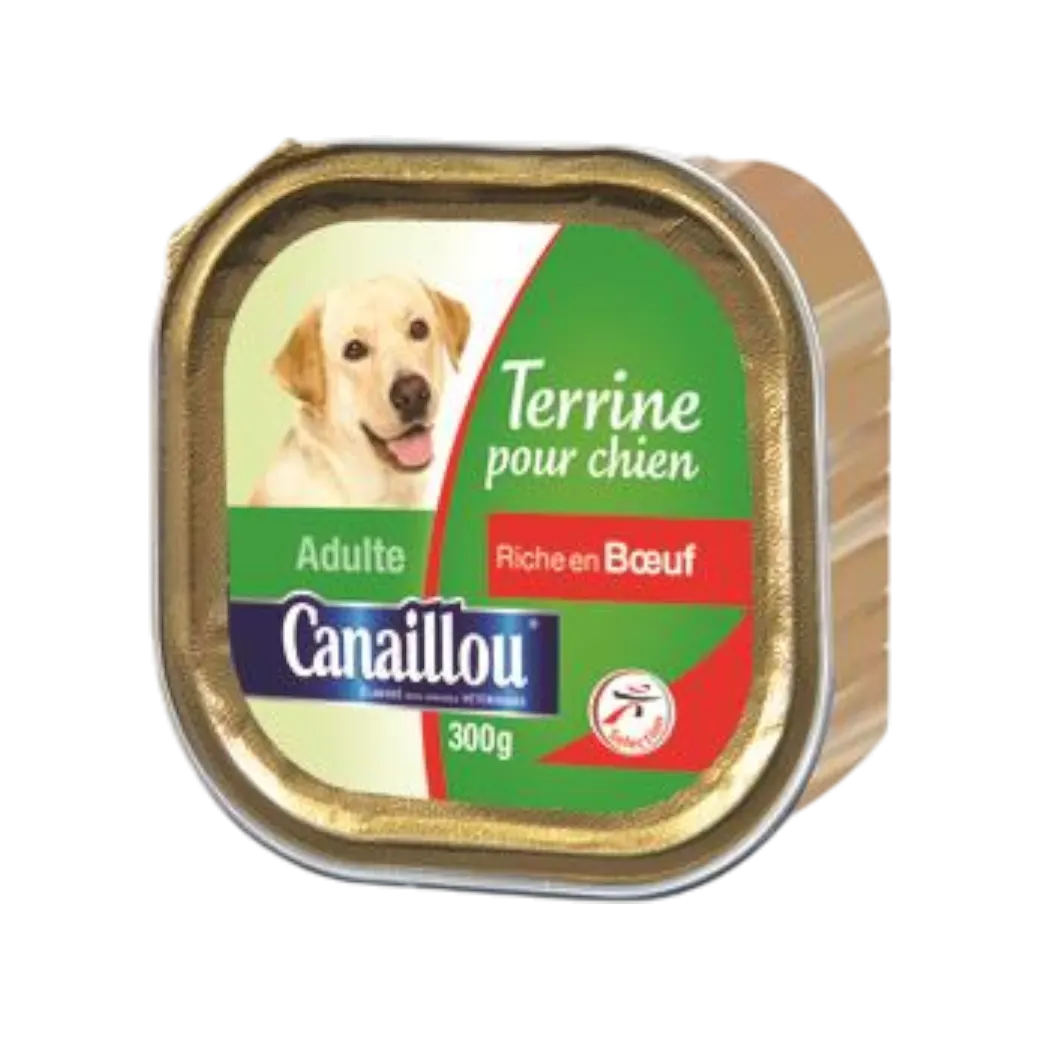 Intermarché - Terrine riche en bœuf pour chien adulte 300g - CANAILLOU