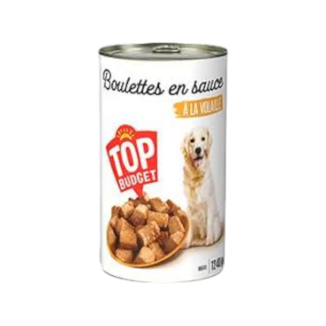 Intermarché - Boulettes en sauce à la volaille pour chien 1,24kg - TOP BUDGET