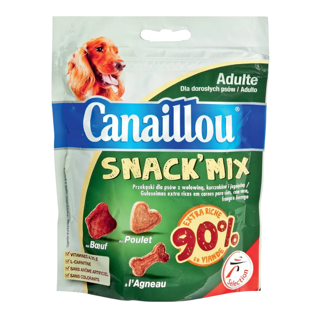 Croquettes Snack'Mix chien adulte riche en viande 100g - CANAILLOU