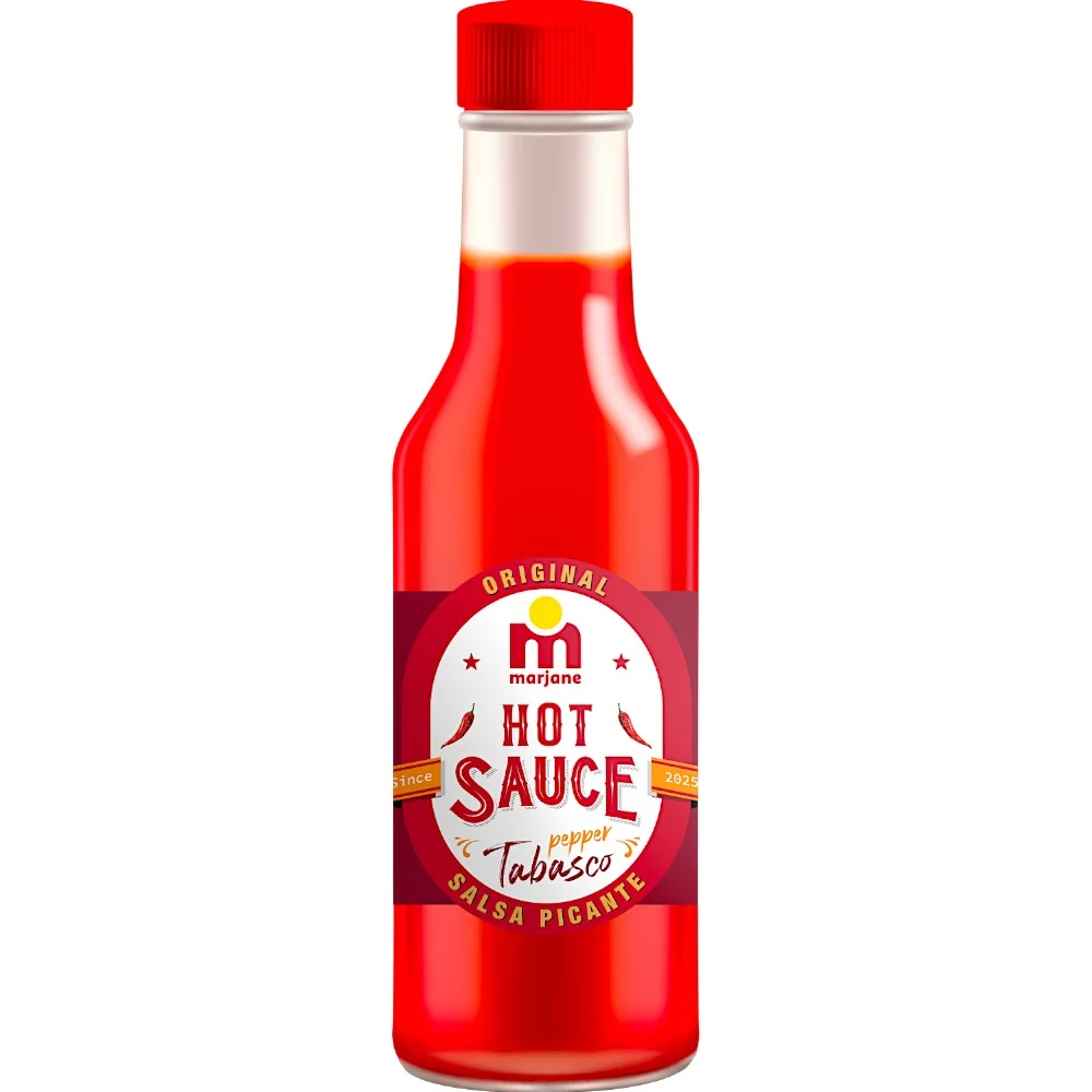 Hot sauce with tabasco pepper glass bottle 125ml - MARJANE