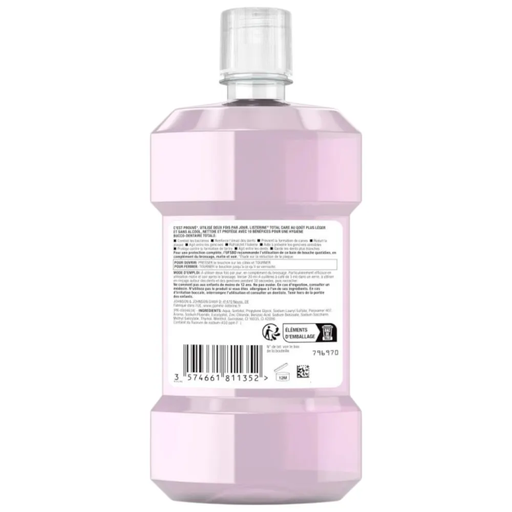 Bain de bouche Total Care goût plus léger 500 ml - LISTERINE - vue 2