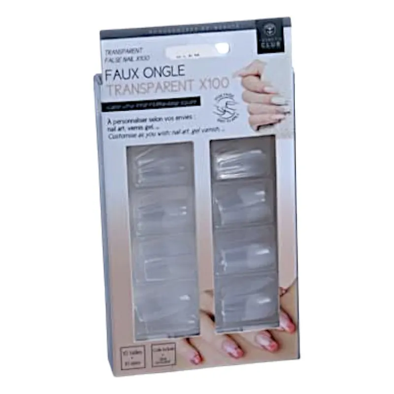 Faux ongles transparents SC0667 x100 pièces - COSMETIC CLUB