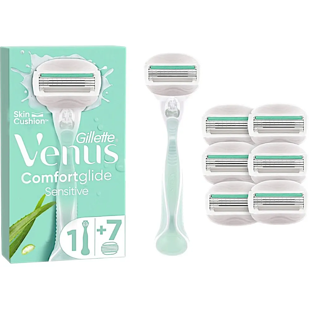Rasoir Comfort Glide sensitive + 7 lames - VENUS