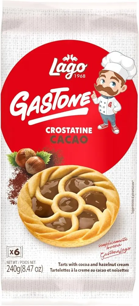 Biscuits crostatine au cacao noisettes gaston 240g - LAGO