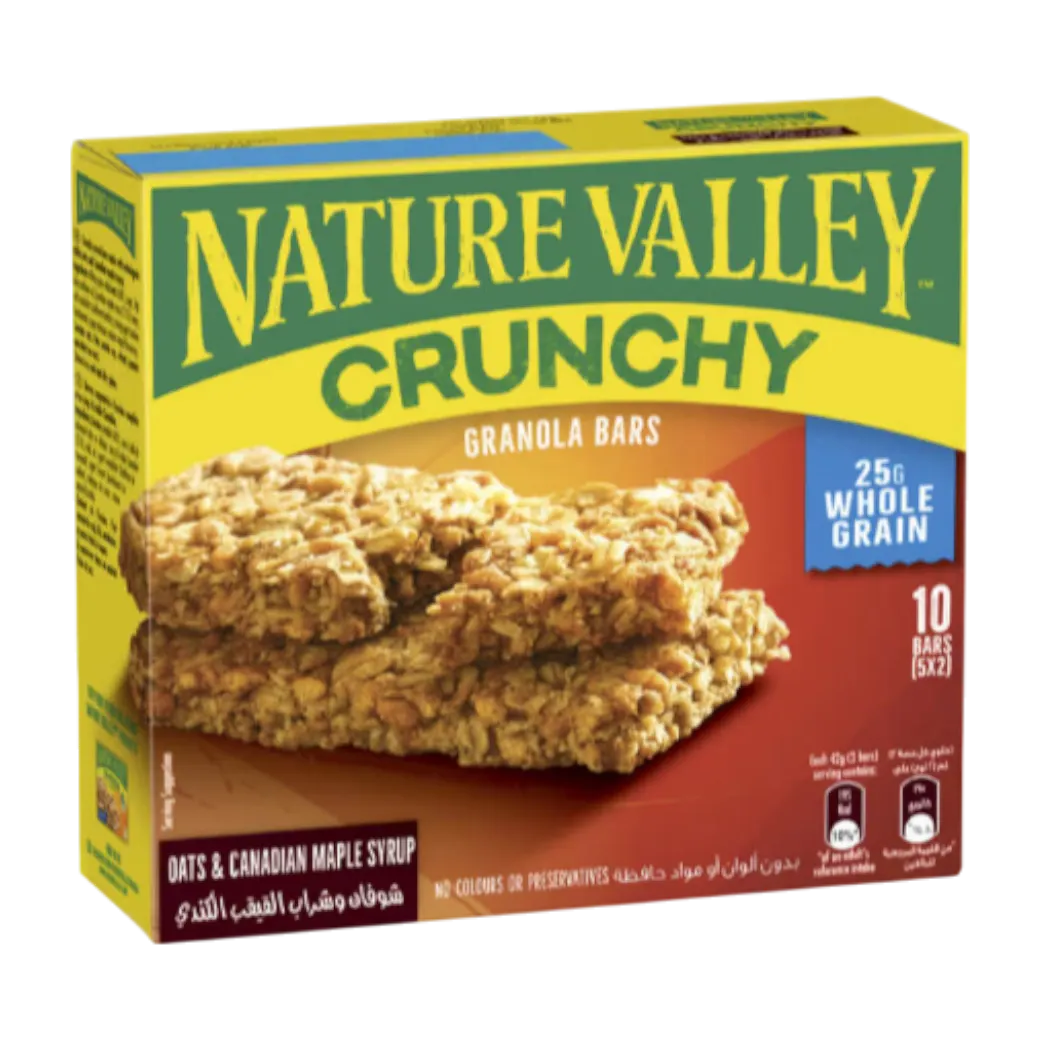 Crunchy granola bars oats & canadian maple syrup 210g - NATURE VALLEY