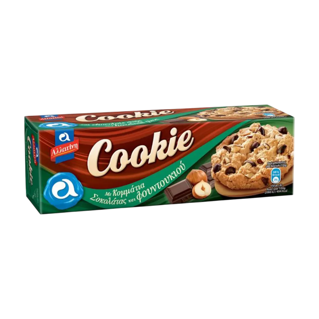 Cookies chocolate chips & hazelnuts 175g - ALLATINI