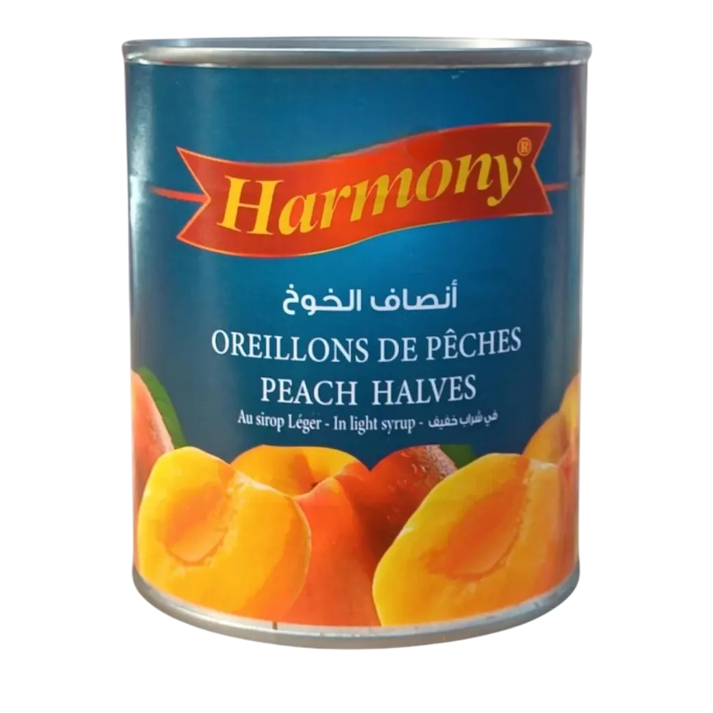 Oreillons de pêche au sirop léger 820g - HARMONY