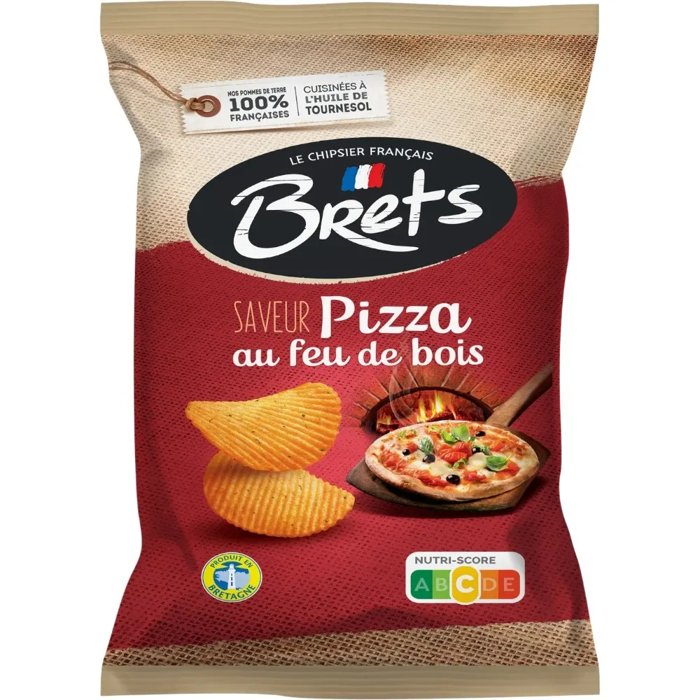 Chips saveur pizza au feu de bois 125g - BRETS