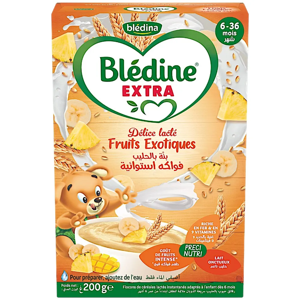 Céréales Délice lactées aux fruits exotiques 6 à 36 mois 200g - BLEDINA