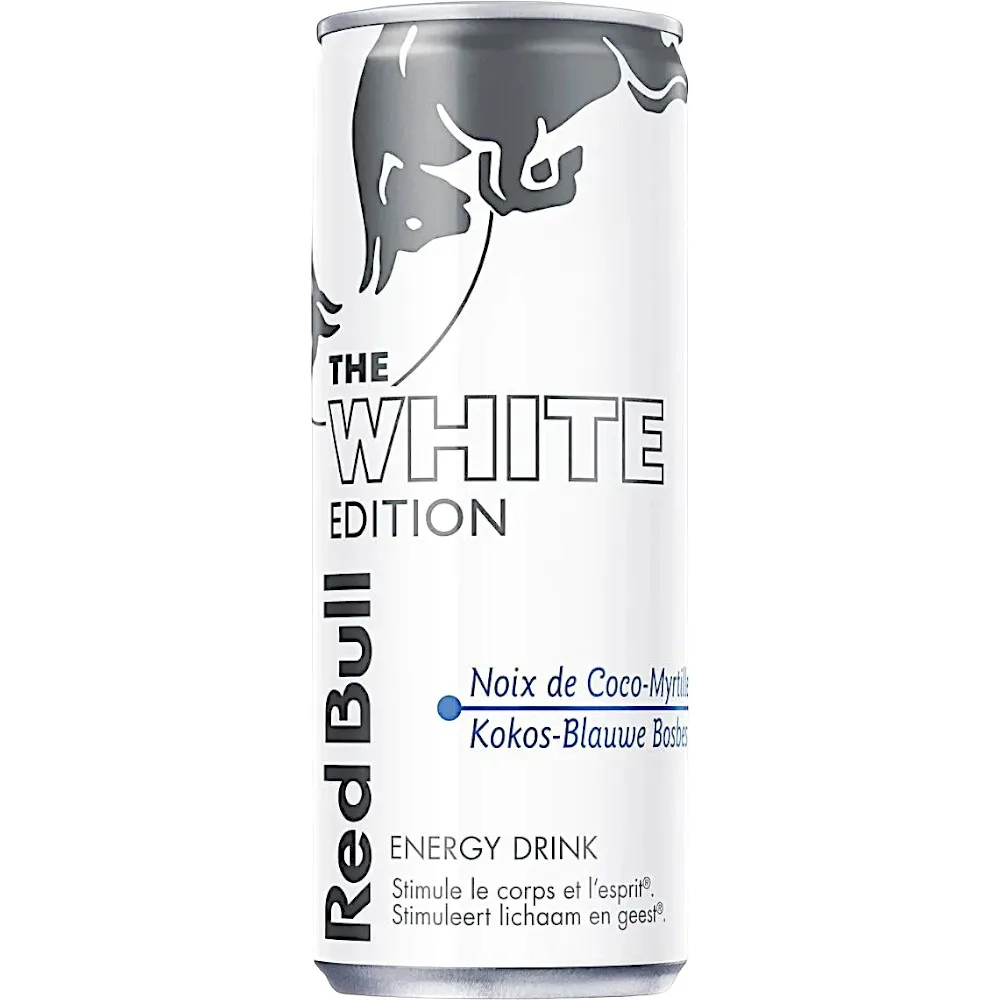 Red Bull boisson énergisante white édition noix de coco-myrtille 25cl