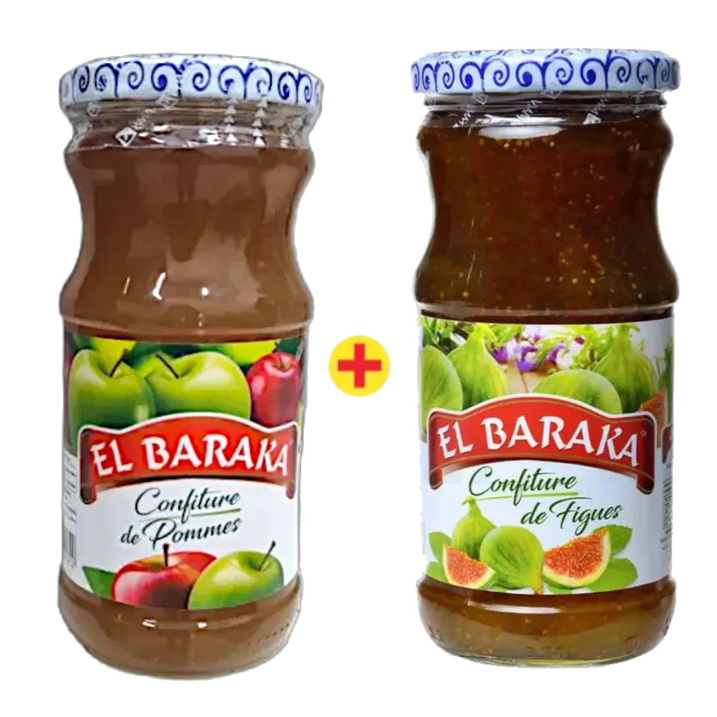2 confiture (figue + pomme) 37cl - EL BARAKA