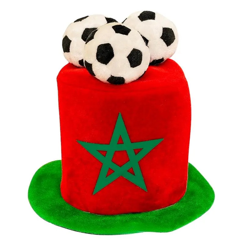 Chapeau 3 ballons Fan supporter Maroc