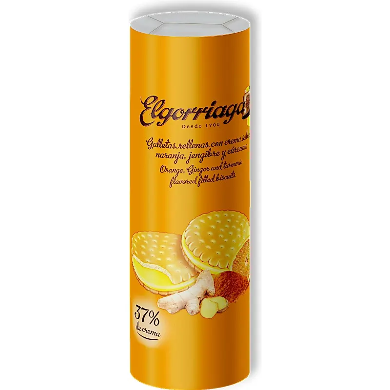 Biscuits fourrés orange curcuma & ginger 240g - ELGORRIAGA