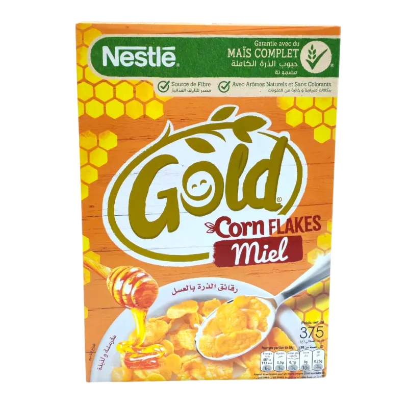 Céréales corn flakes miel Góld 375g - NESTLÉ