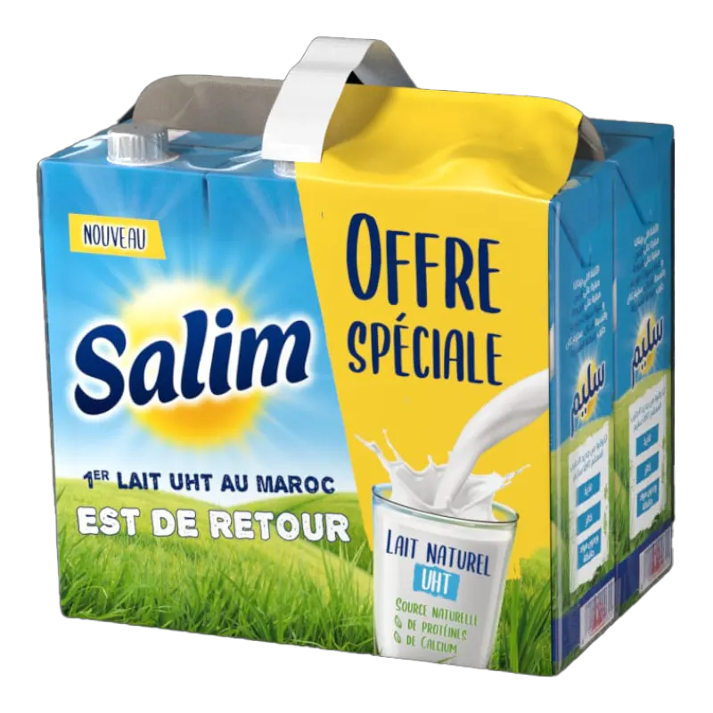 Lait stérilisé UHT entier 6x1L - SALIM