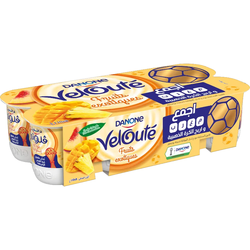 Yaourt brassé salade de fruits exotiques velouté 8x110g - DANONE