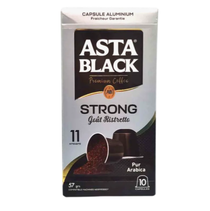 Capsules de café Strong n°10 x10 unités - ASTA BLACK