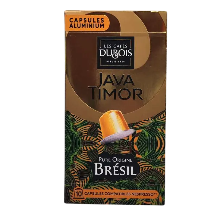 Capsules de café Pure origine Brésil Java Timor x10 unités - LES CAFÉS DUBOIS