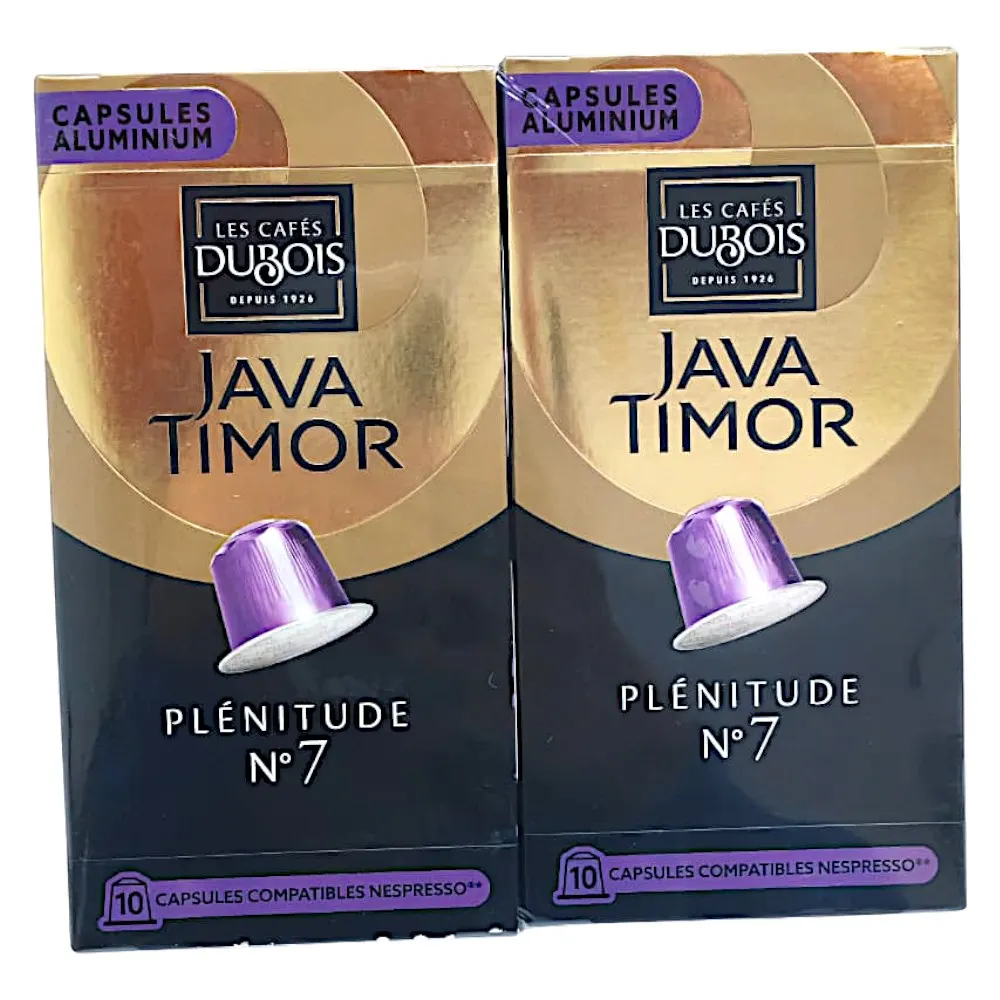 Capsules de café Plénitude n°7 Java Timor 2 paquets x10 - LES CAFÉS DUBOIS