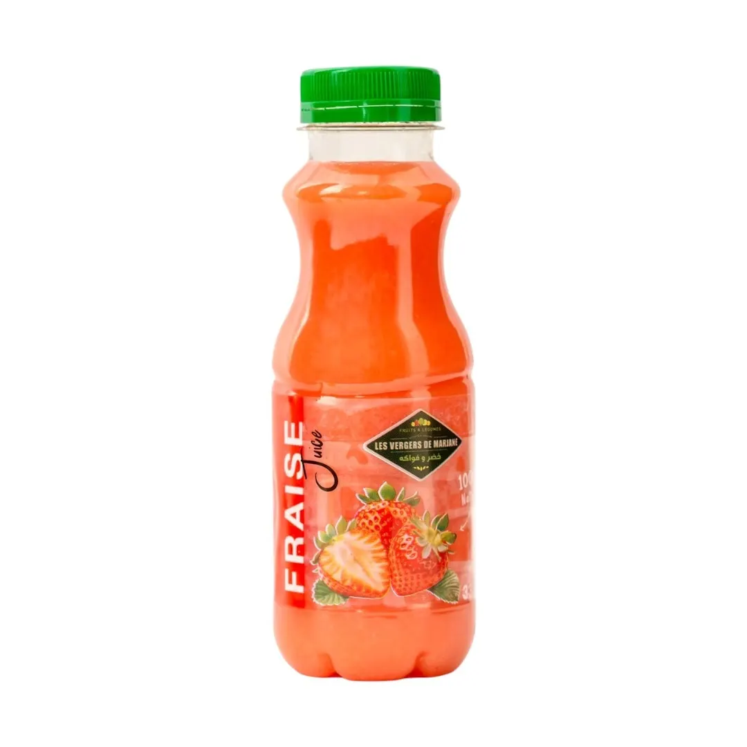Jus de fraise pressé frais 100% naturel 33cl