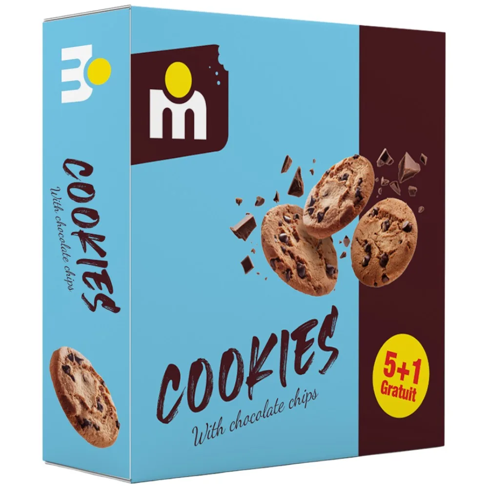 Cookies aux pépites de chocolat 6x62 5+1 gratuit - MARJANE