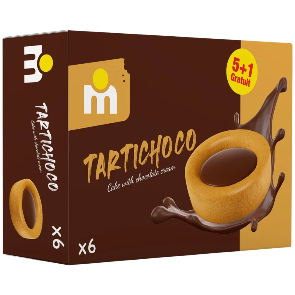 Tartichoco fourrées à la crème au chocolat 6x67g 5+1 gratuit - MARJANE