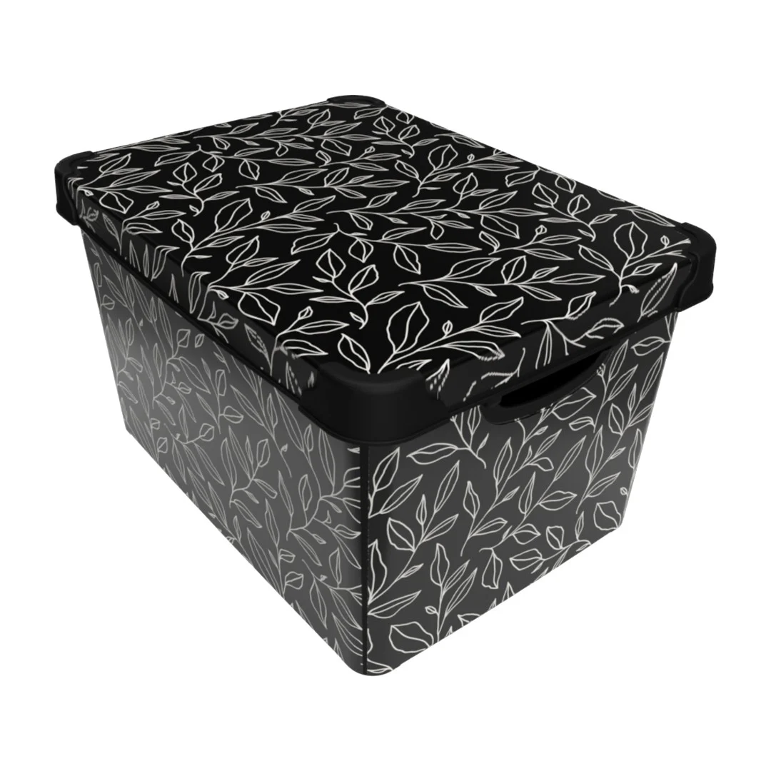 Box de rangement 22L leaves on black